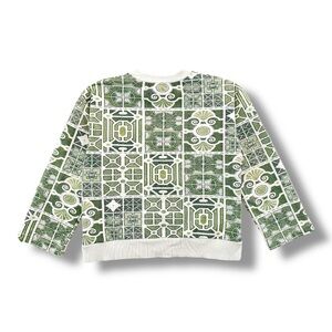 The Middle Daughter | Geometric Print Crewneck Sweatshirt (11-12 yrs) 💚